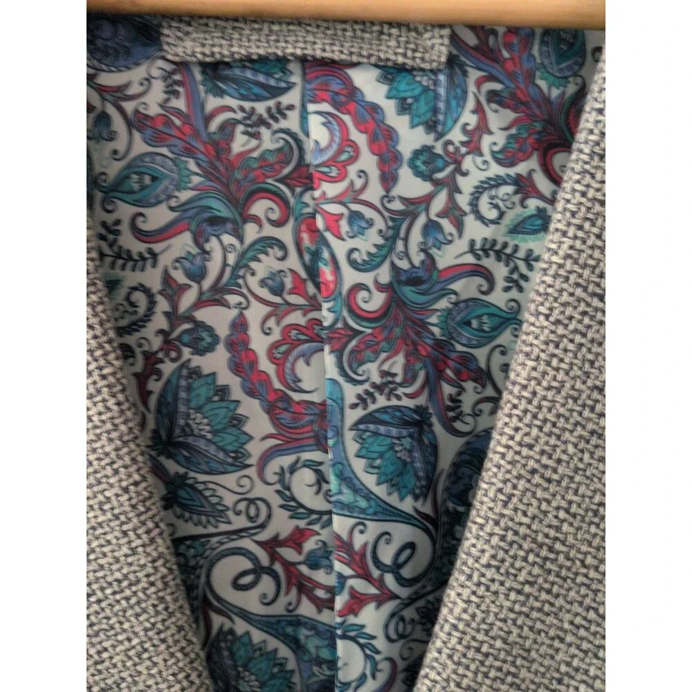TAILORBYRD Men's  White/Blue Linen Blend Preppy Sport Coat | 44 L  NWOT